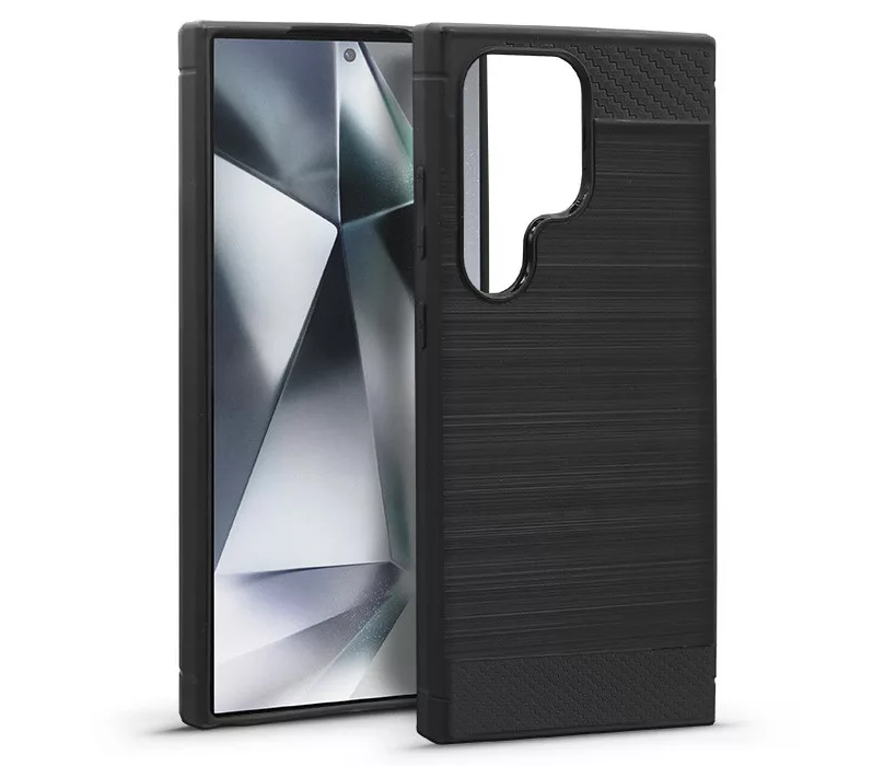 HAFFNER Samsung Galaxy S24 Ultra Carbon szilikon tok, fekete (HF233067)