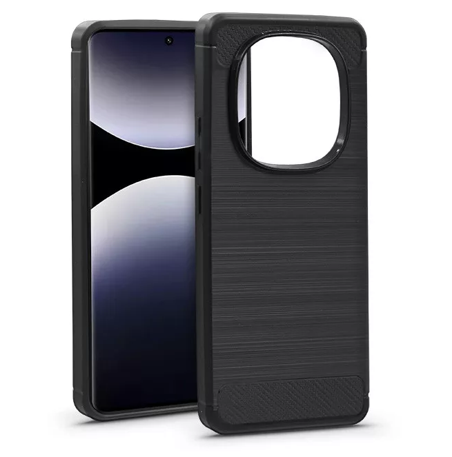 HAFFNER Xiaomi Redmi Note 14 Pro 5G/Note Pro+ 5G Carbon szilikon tok, fekete (HF365744)