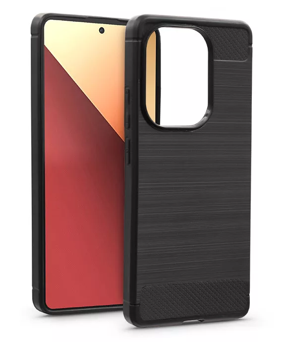 HAFFNER Xiaomi Redmi Note 13 Pro 4G/Poco M6 4G Carbon szilikon tok, fekete (HF284014)