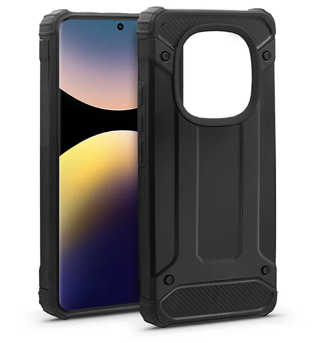 HAFFNER Xiaomi Redmi Note 14 Pro 4G Armor ütésálló tok, fekete (HF379994)