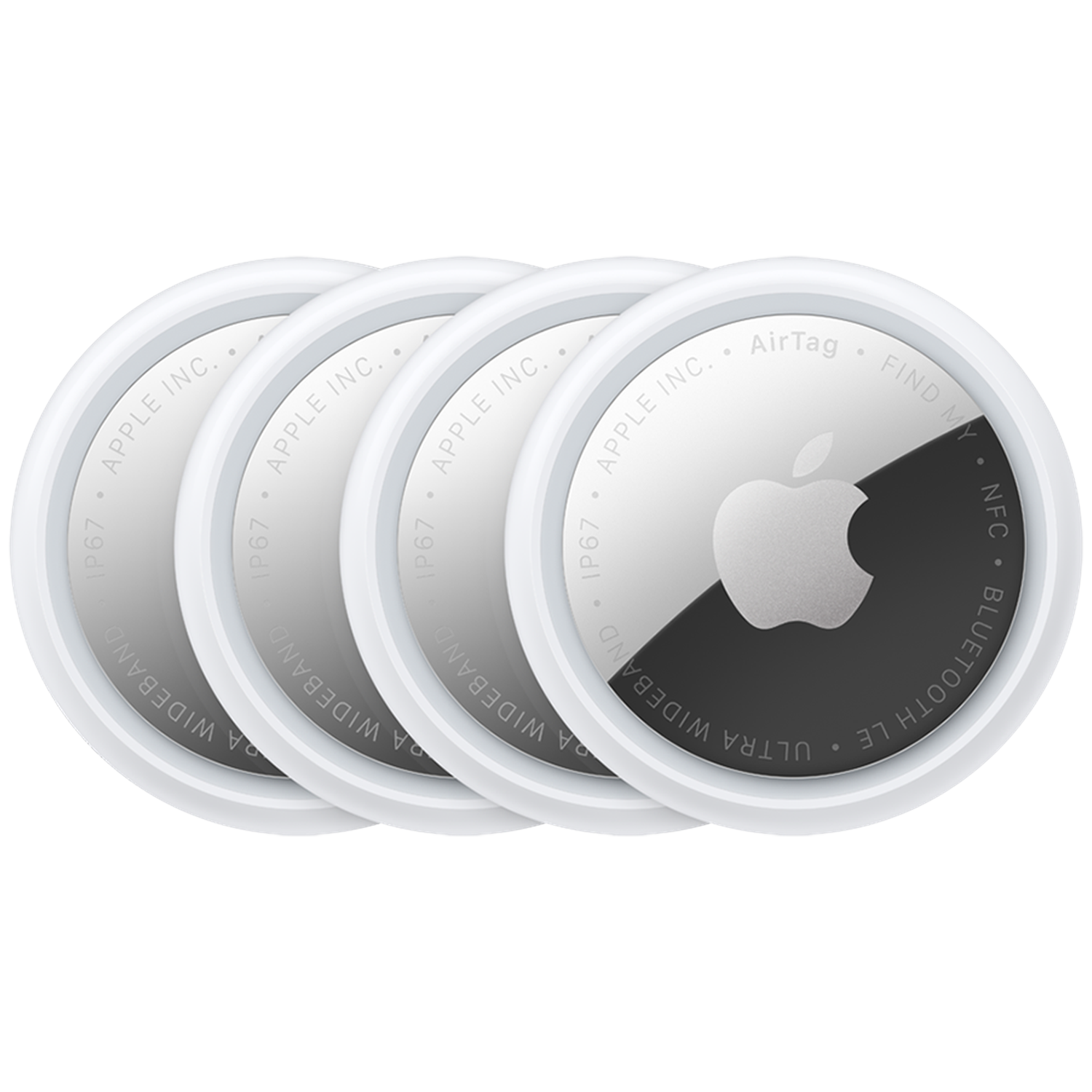 Apple Airtag 2 (4-pack) Bluetooth-tracker Zilver