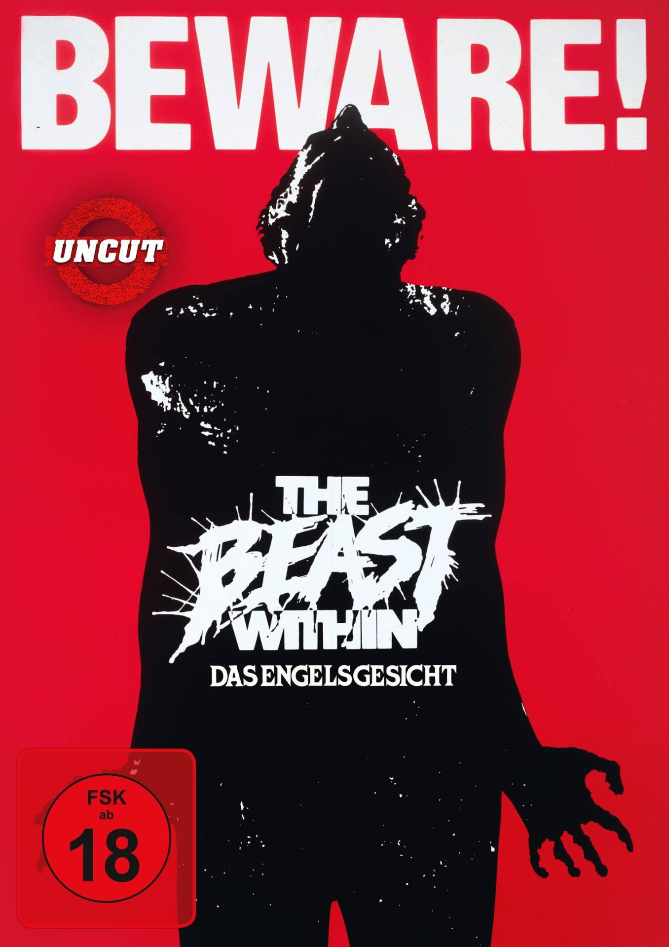 Horrorfilmcover mit schwarzer Silhouette vor rotem Hintergrund. FSK 18.