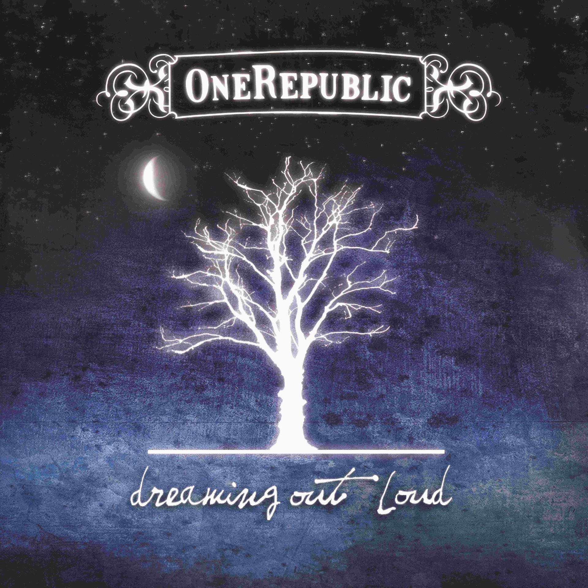 Ein leuchtender Baum vor einem Nachthimmel mit Mond und Sternen. Bandname oben, Albumtitel unten.