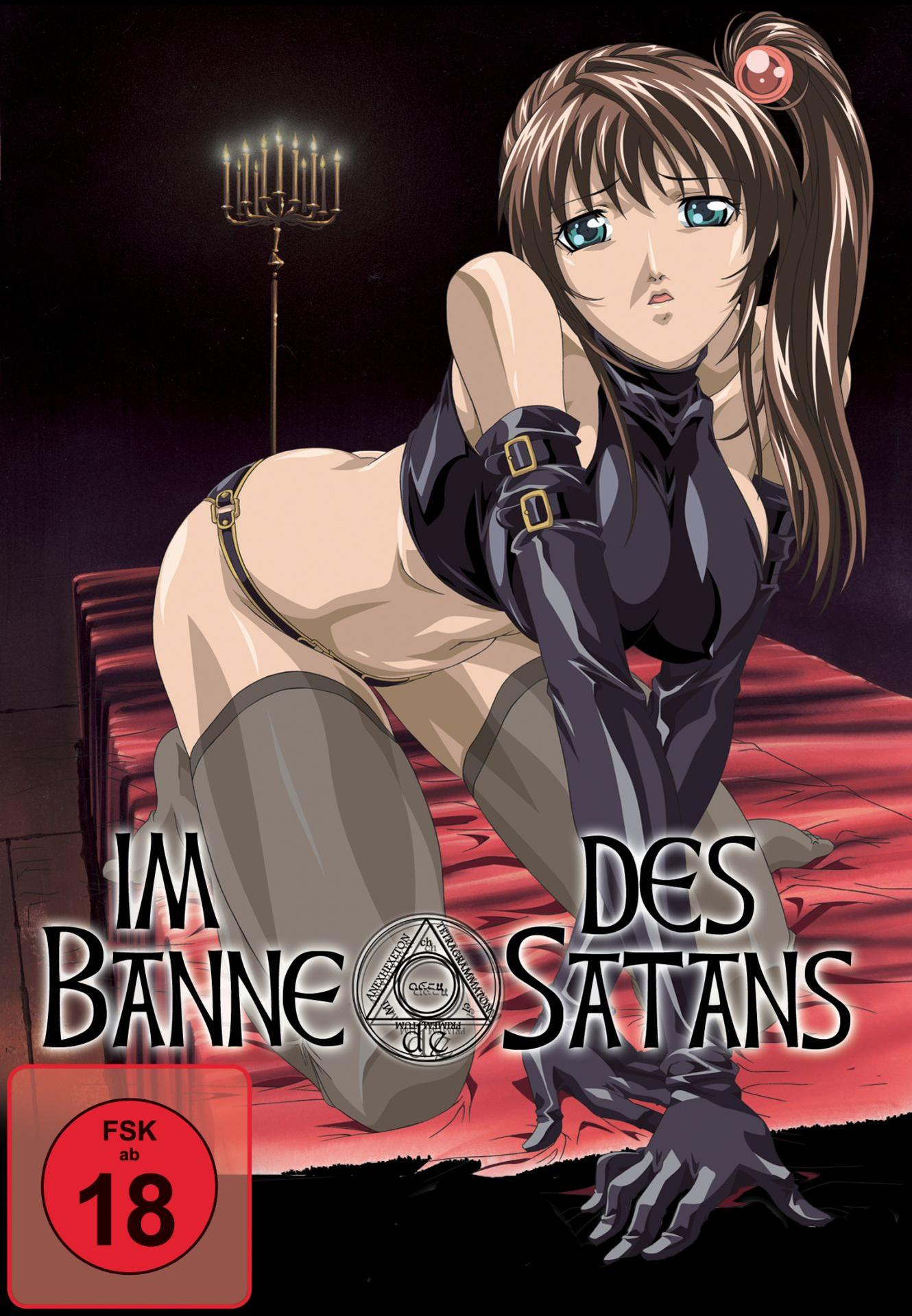 Anime-Cover mit Frau in schwarzer Kleidung auf rotem Bett. Kerzenleuchter im Hintergrund.