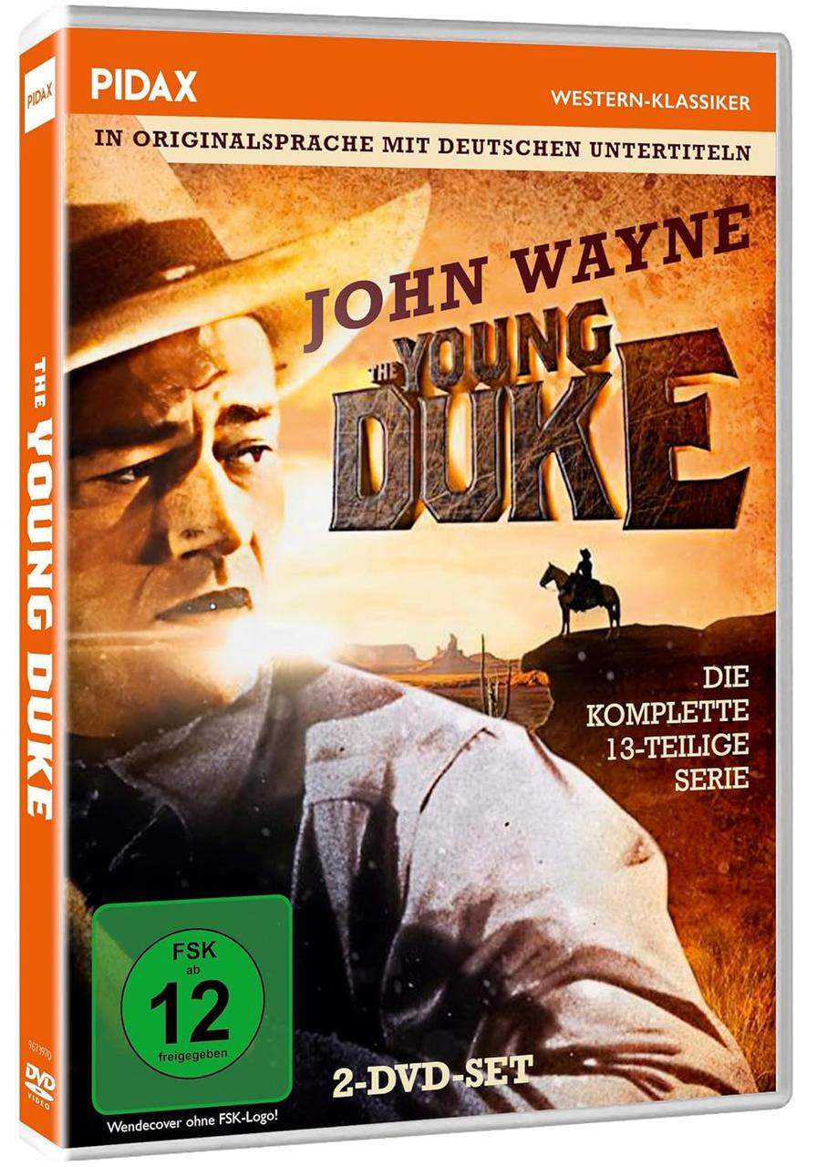 DVD-Hülle von 'The Young Duke' mit John Wayne, Western-Szene, FSK 12
