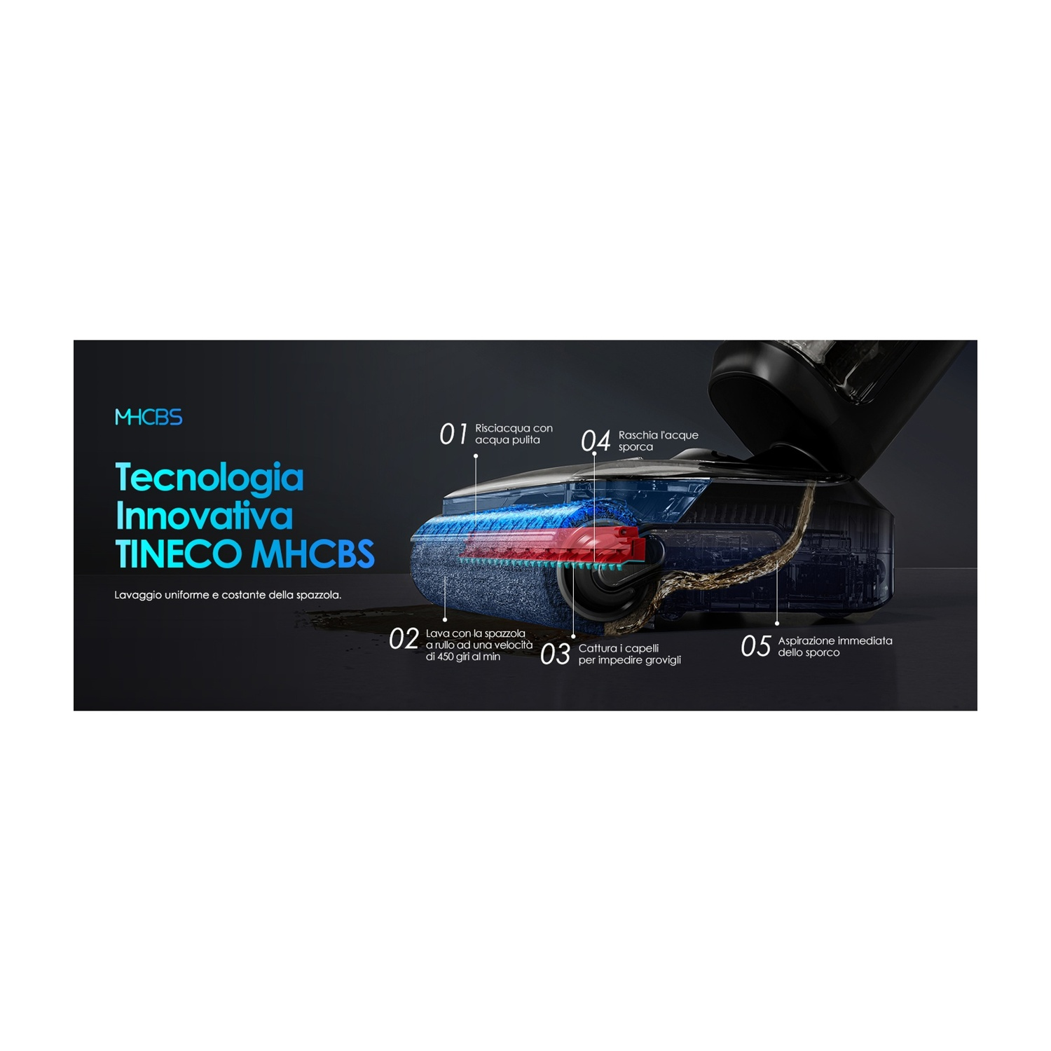 Tineco MHBCS: Tecnologia innovativa per pulizia efficace.