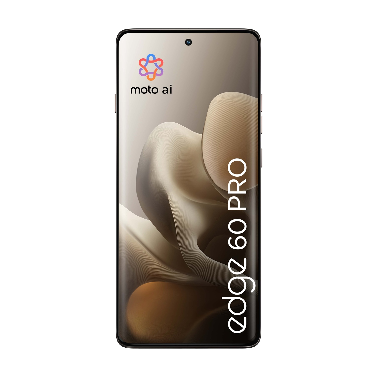 Uno smartphone moderno con i loghi "moto ai" e "edge 60 PRO".