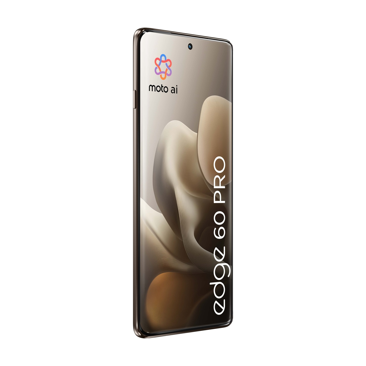 Uno smartphone che mostra il logo "moto ai" e il testo "edge 60 PRO".