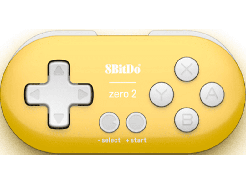8BitDo ZERO 2 Gaming Controller Gelb für Android, Nintendo Switch, PC, MAC