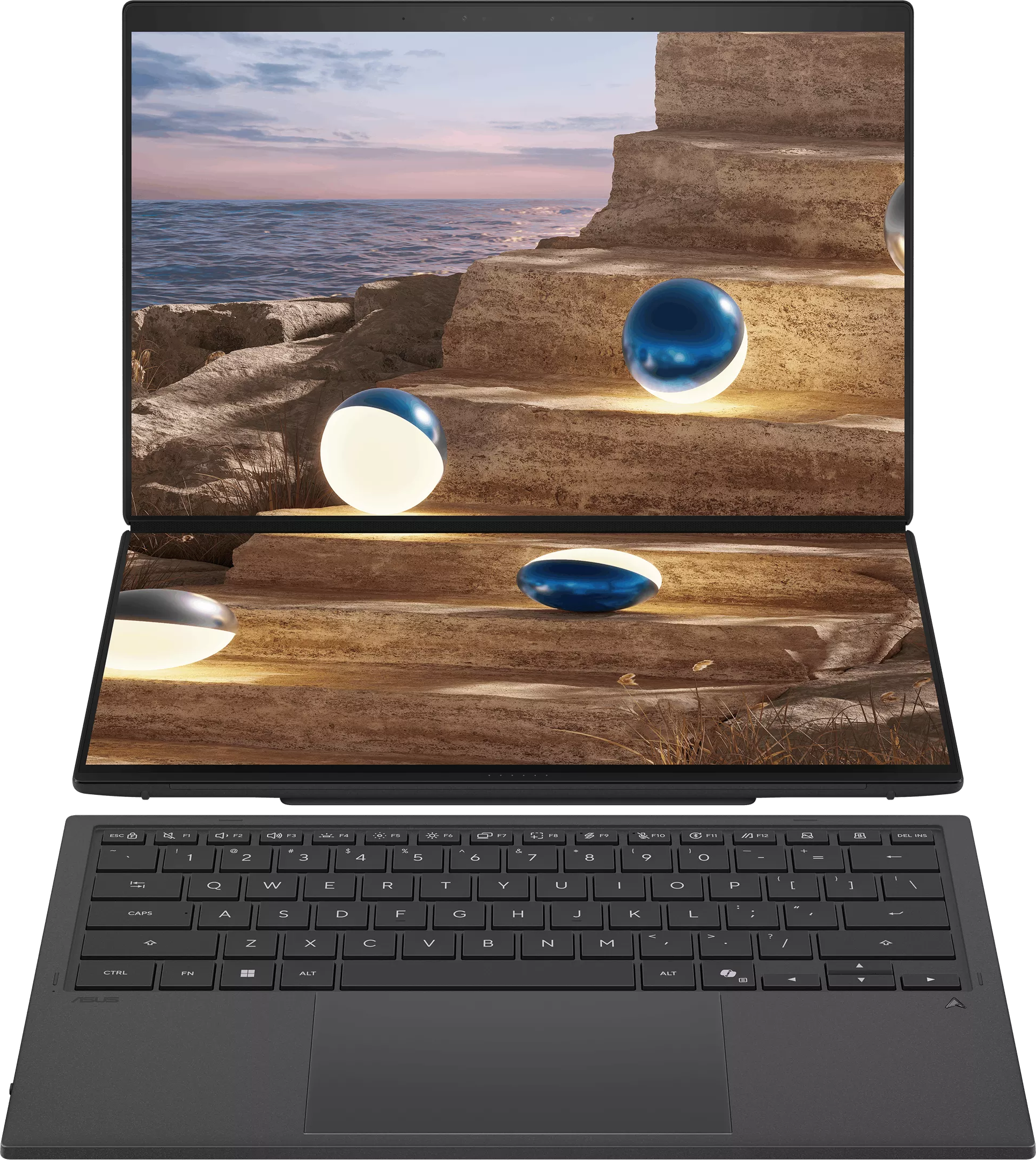 ASUS Zenbook DUO UX8407AA-SN082W Szürke Laptop (14" 3K OLED/Core Ultra 9/32GB/2048 GB SSD/Win11H)