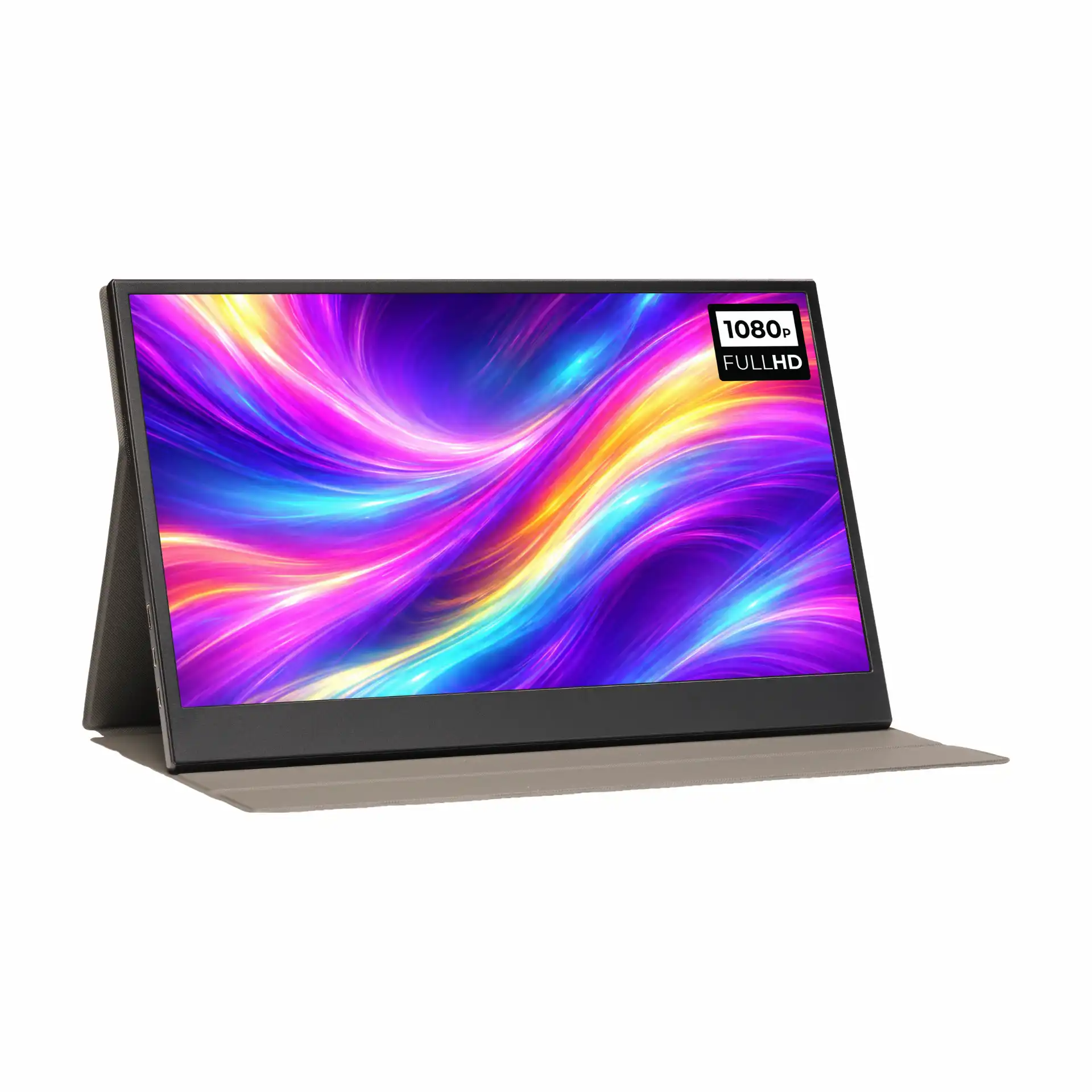 Hordozható monitor színes 1080p Full HD grafikával.