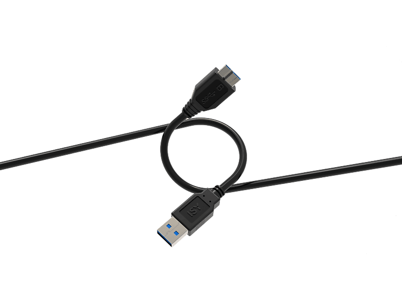 Cable USB - ISY IUC-1013, 3.0, USB-A a USB-A, 1.5m, Velocidad de transferencia 5 Gbps, Negro