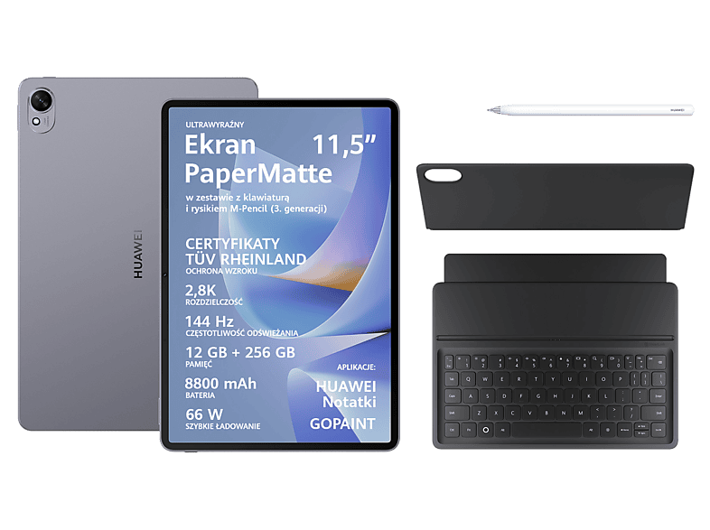 Huawei MatePad 11.5S 2026 12/256GB WiFi Szary + klawiatura + rysik