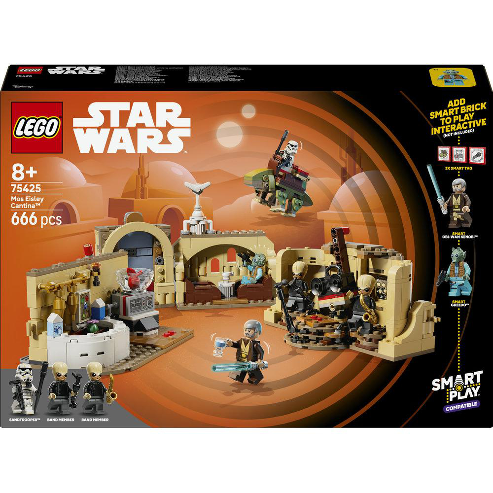 LEGO Star Wars Mos Eisley Cantina Set mit Figuren und Gebäude.