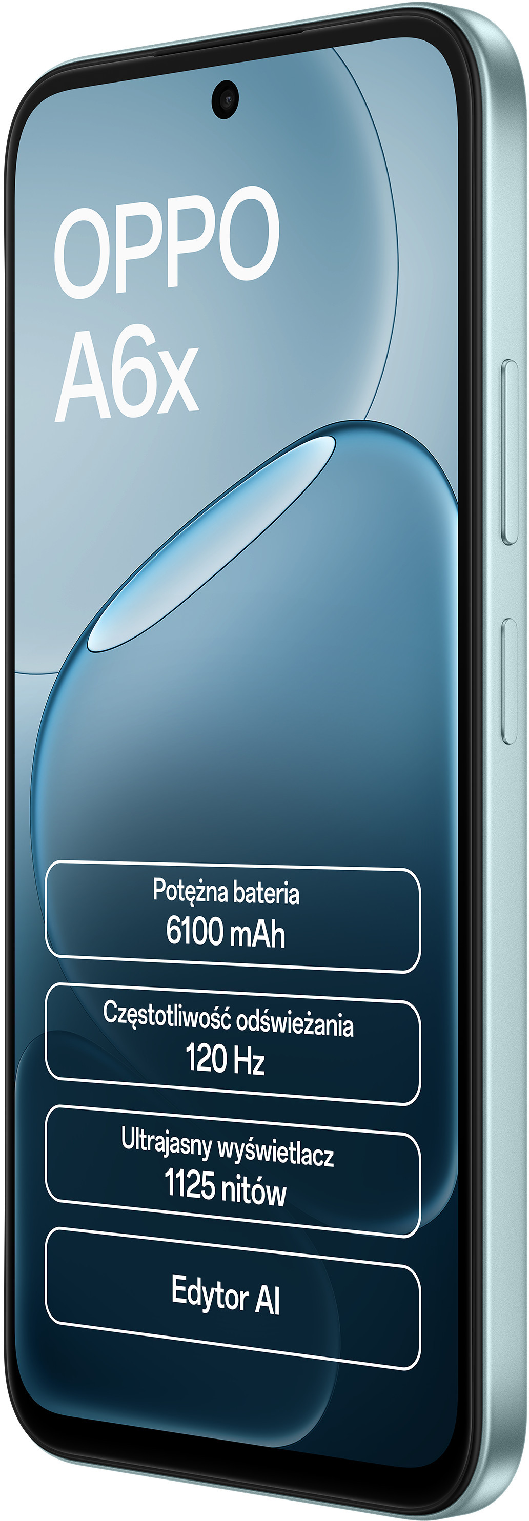 Smartfon Oppo A6x z baterią 6100 mAh, 120 Hz i jasnym wyświetlaczem 1125 nitów.