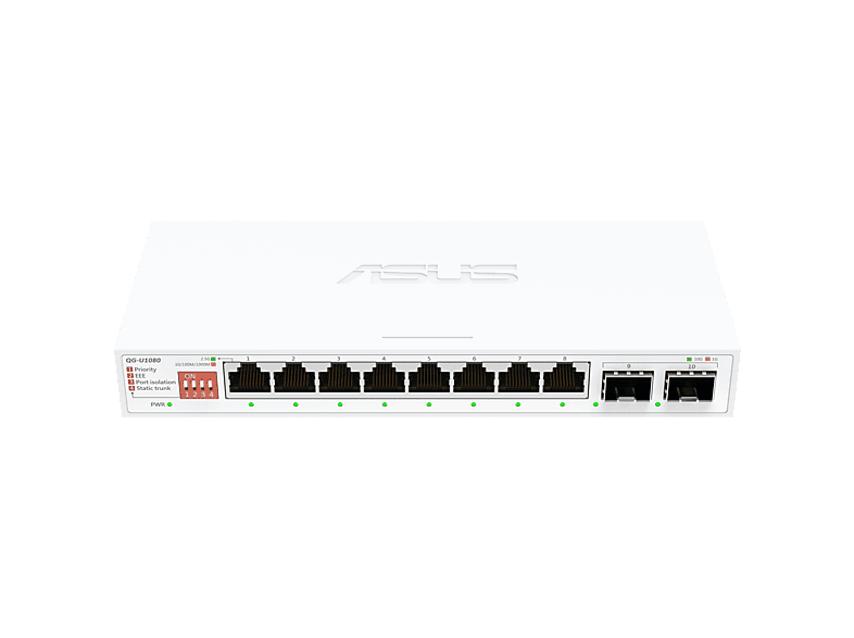 ASUS QG-U1080 8-Poorts 2.5G en 2-Poorts 10G SFP+ Unmanaged Switch