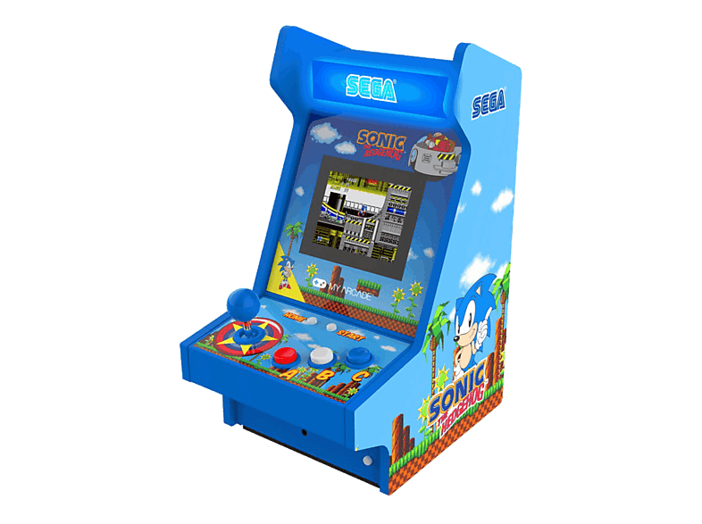 Consola retro portátil - MyArcade Mighty Player Sonic The Hedgehog Portable Retro Arcade, Pantalla a todo Color de 3,5", Multicolor