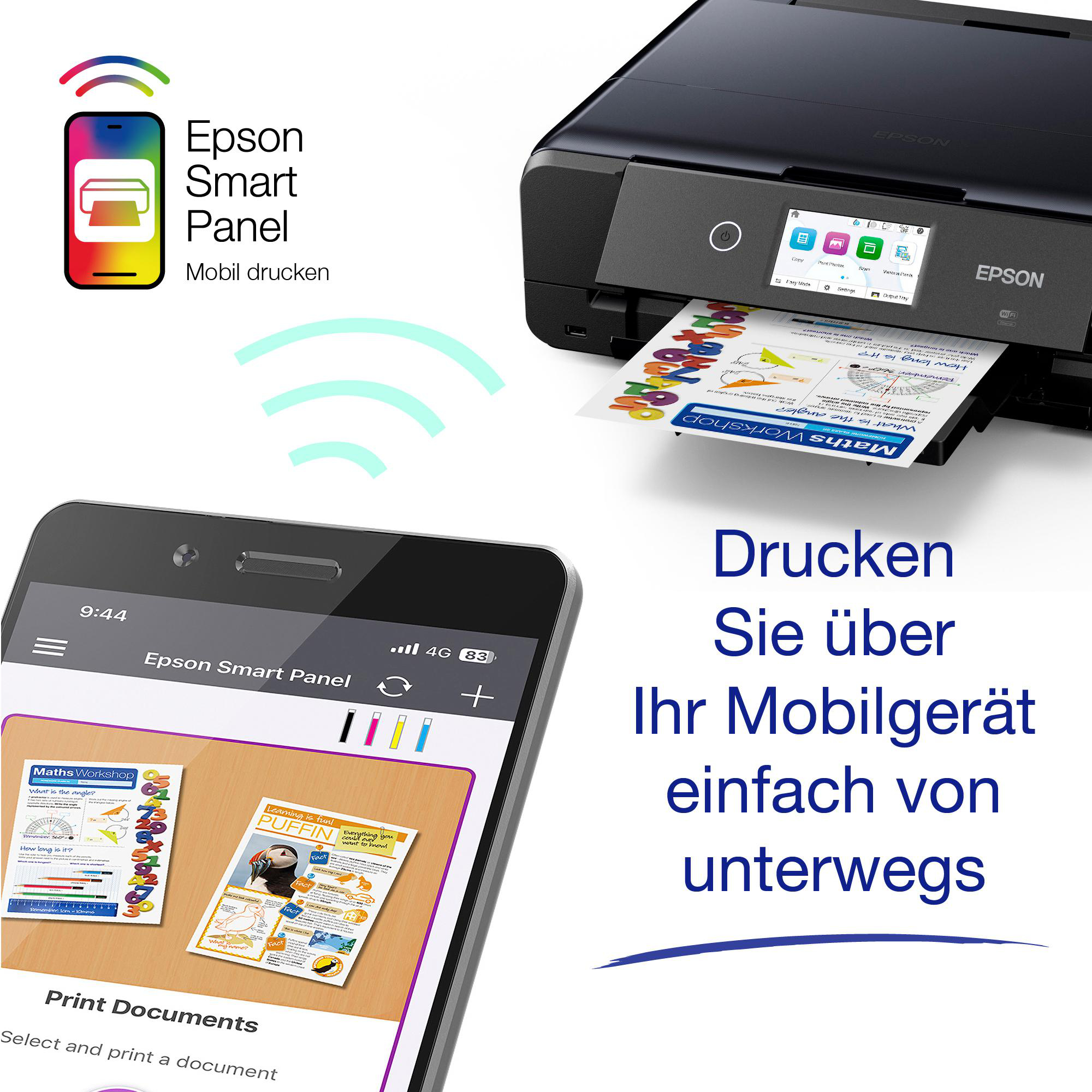 Epson Drucker und Smartphone mit Epson Smart Panel App verbinden.