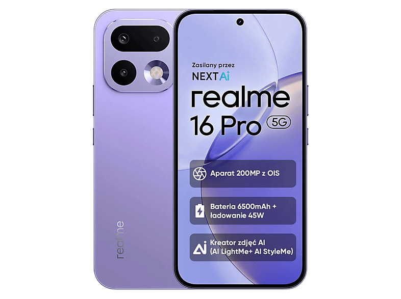 realme 16 Pro 5G 8/512GB 6,78" 144Hz 200Mpix Fioletowy