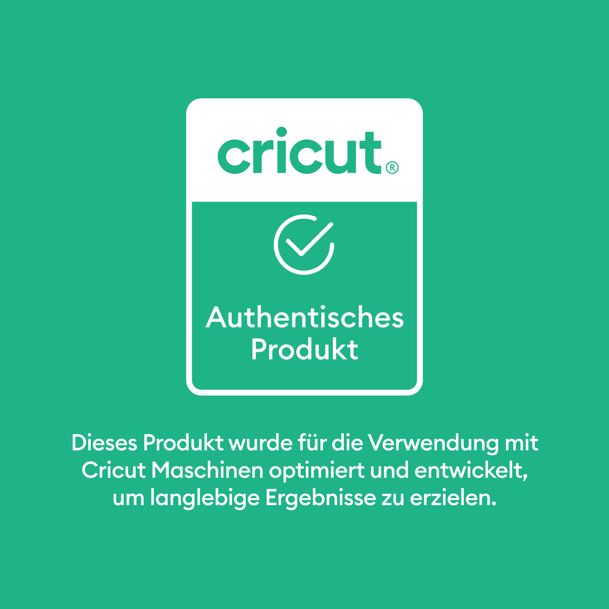 Cricut Authentisches Produkt Logo mit Text.