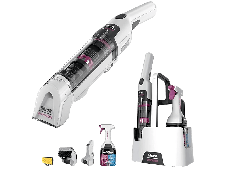 Shark HX100EUT StainForce kabelloses System zur Fleckenentfernung, Weiß