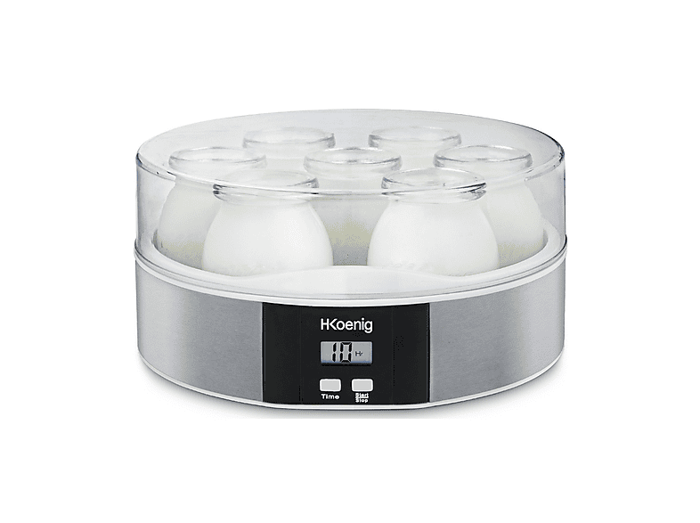 Yogurtiera H.KOENIG ELY70, Potenza 15 W, Contenitore da 1,12 l, 7 vasetti in dotazione
