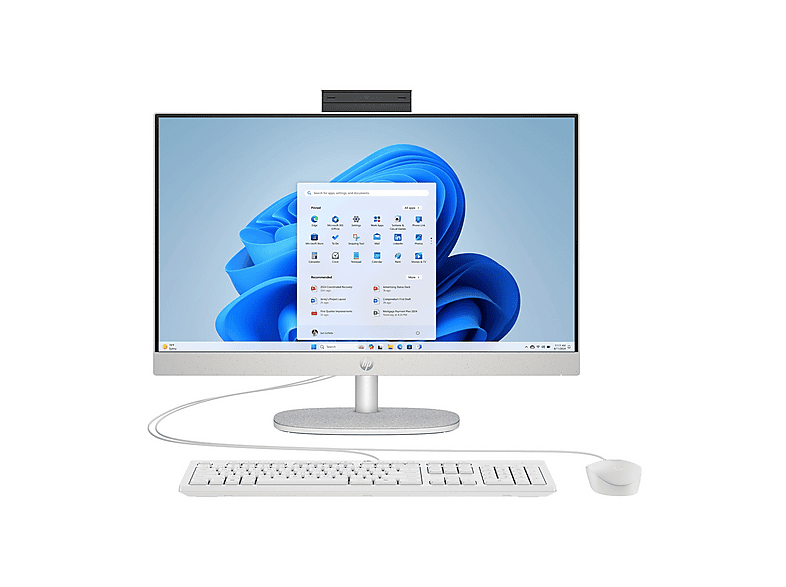 HP All-In-One 27-Cr1013Nl Aio, 27 ", Intel Core Ultra 5 125U, RAM 16 GB, 512 GB Ssd, Shell White, Led, Windows 11 Home