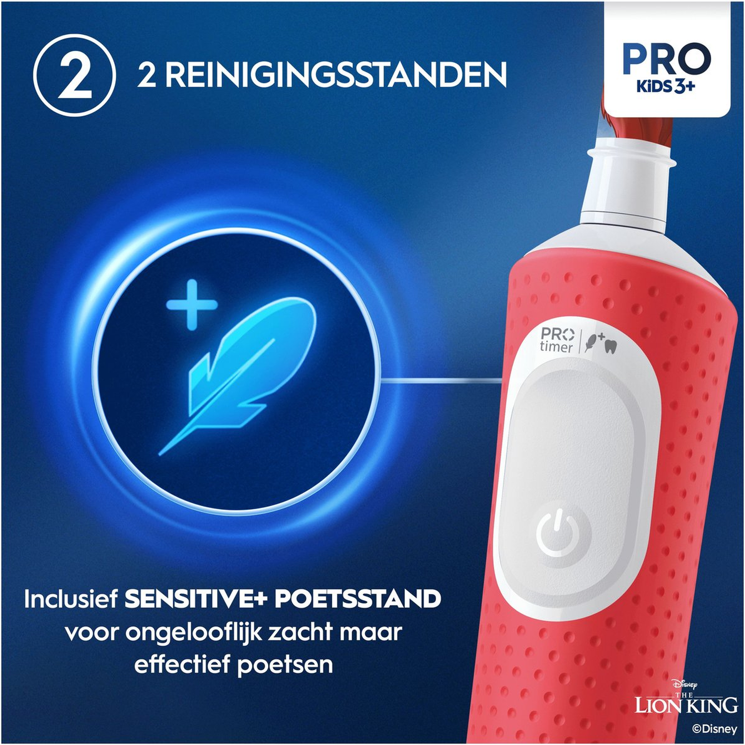 Elektrische tandenborstel met 2 standen, incl. Sensitive+.