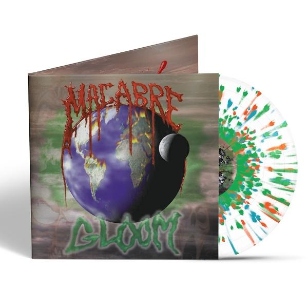 Albumcover zeigt eine blutige Weltkugel mit Mond und Splatter-Vinyl.