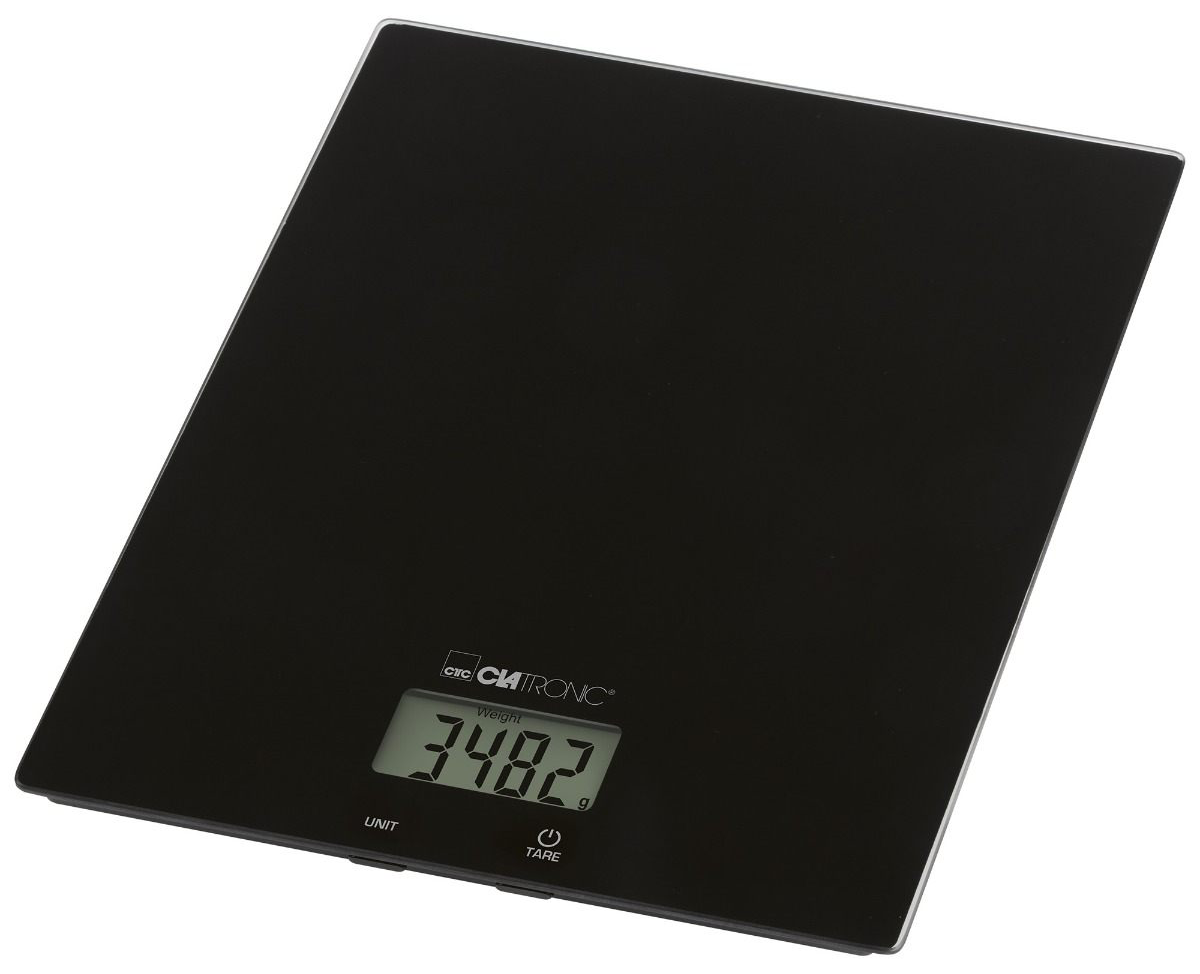 CLATRONIC KW 3820 Üveg konyhai mérleg, fekete