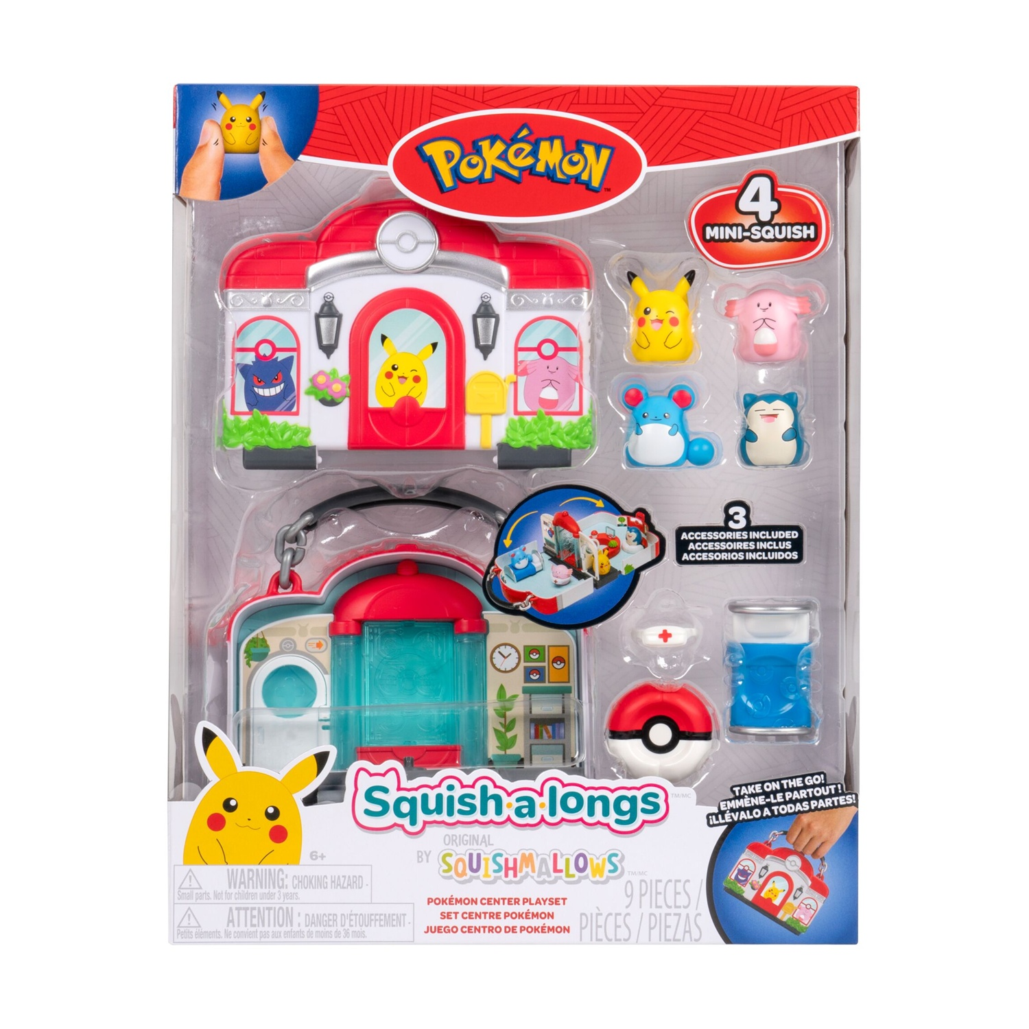 Action Figures Squish-a-longs Set Squishalongs Pokémon