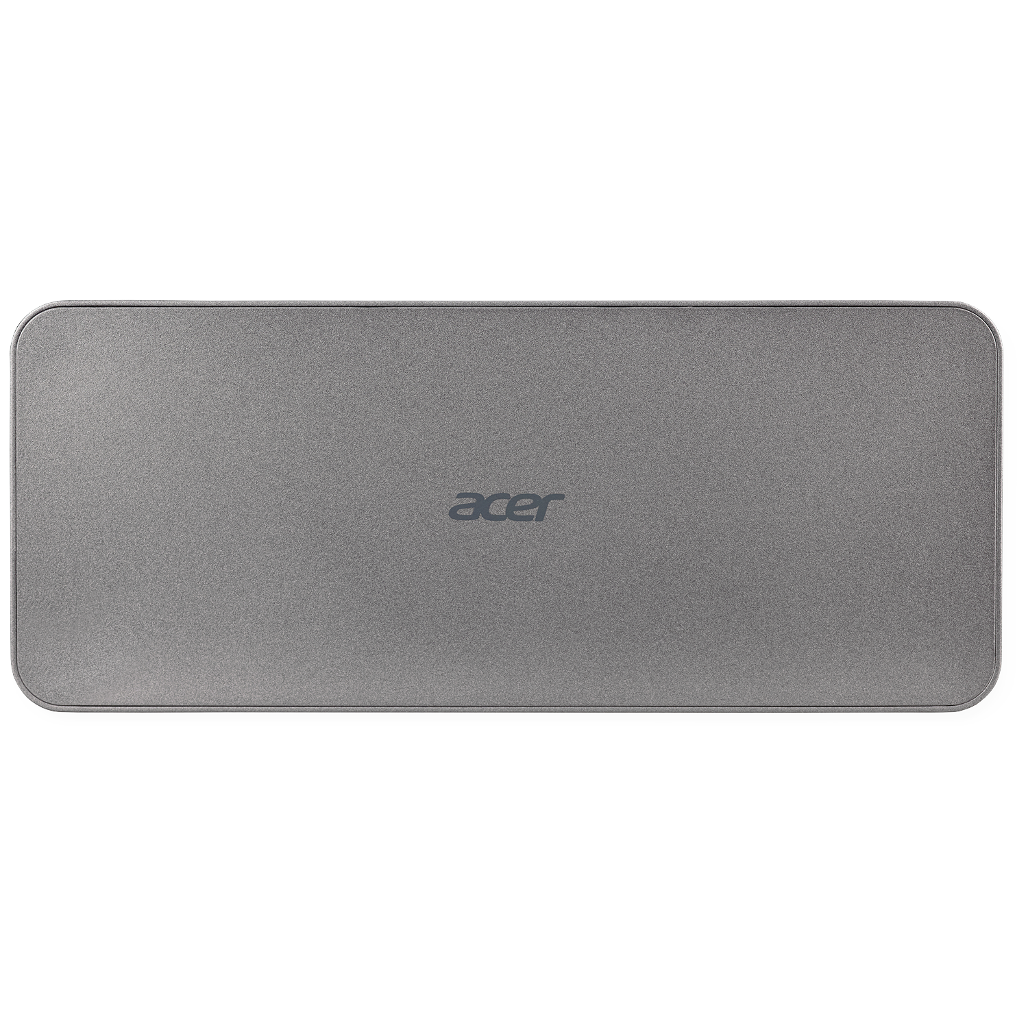 Gray Acer laptop cover with rounded corners.