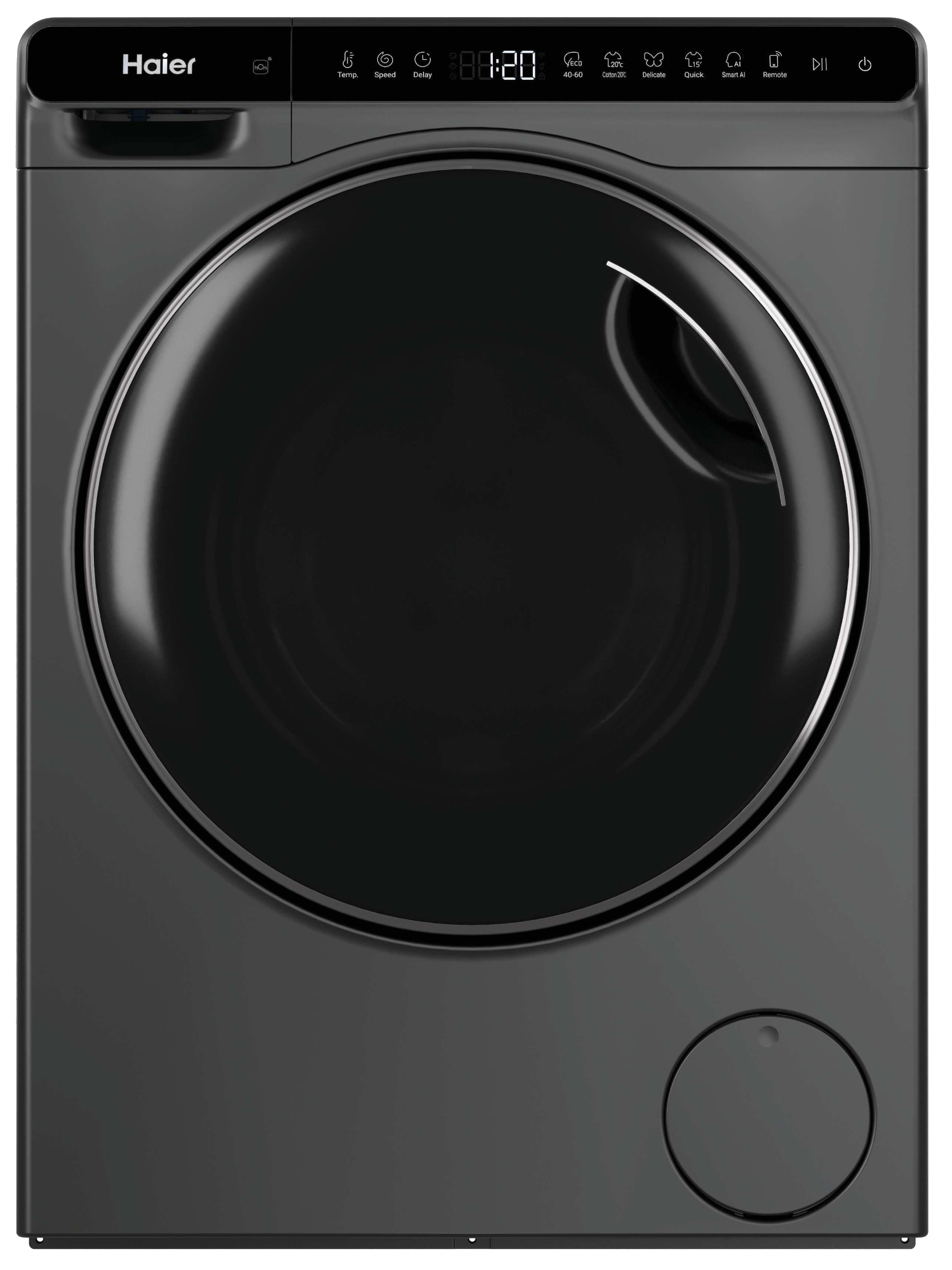 HAIER HW50-BP12307GU1S Elöltöltős mosógép 5 kg, 1200 RPM, anthracite