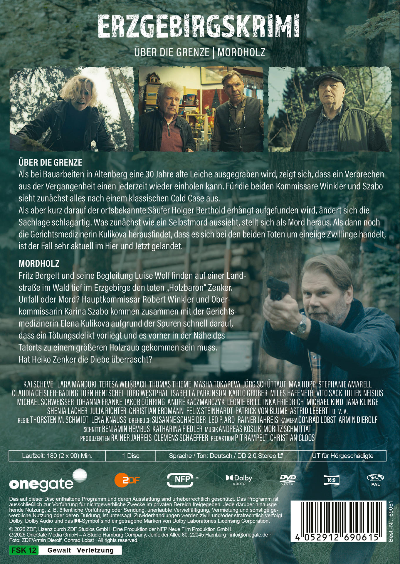 Vier Personen im Wald, zwei Männer im Vordergrund, Filmplakat.