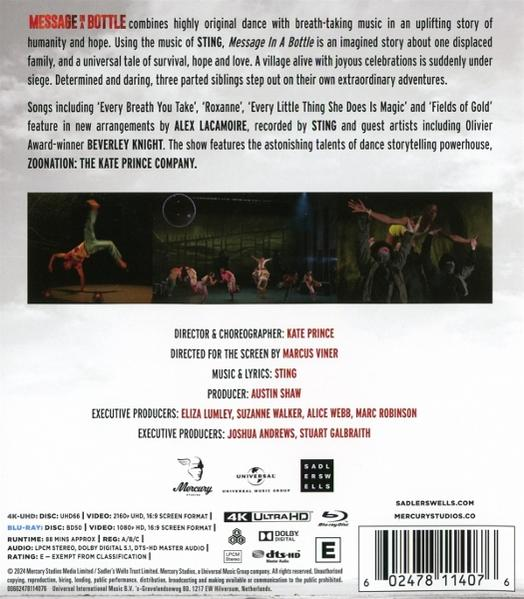 Tänzer führen eine dynamische Choreografie auf einer Bühne auf, mit Lichtern und einem Publikum.