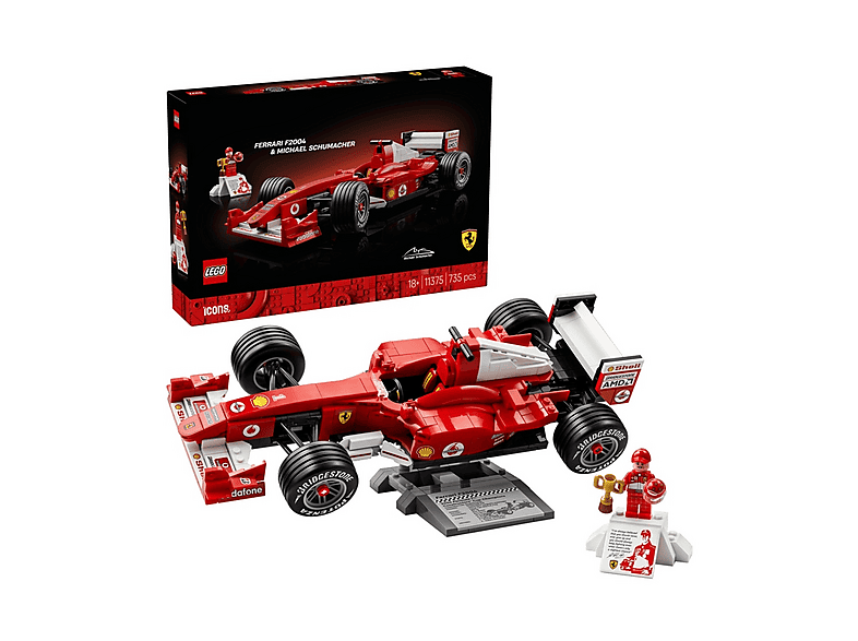 COSTRUZIONI LEGO Icons Ferrari F2004 e Michael Schumacher - 11375