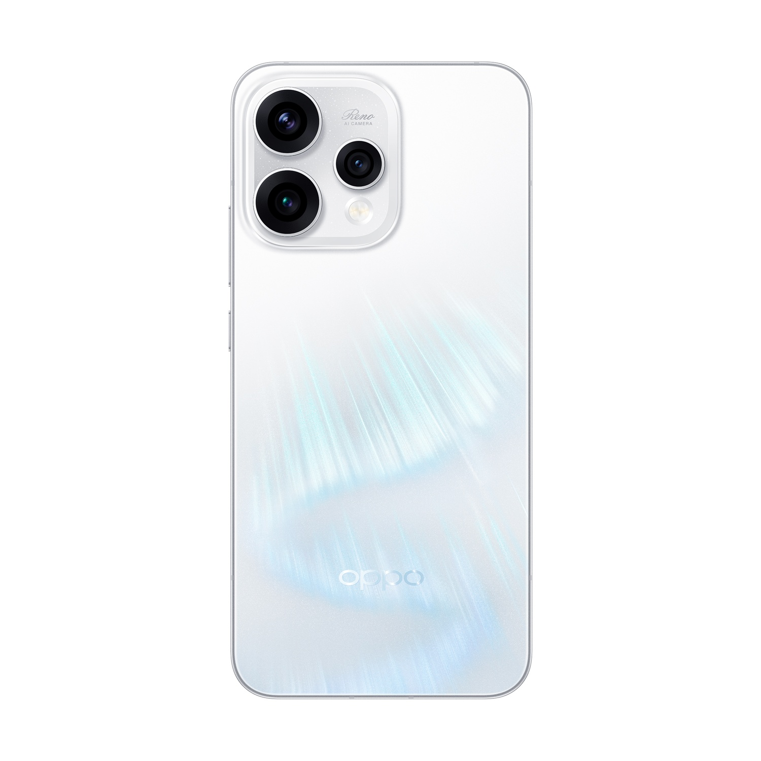 Uno smartphone bianco con una disposizione di moduli fotocamera in alto a sinistra.