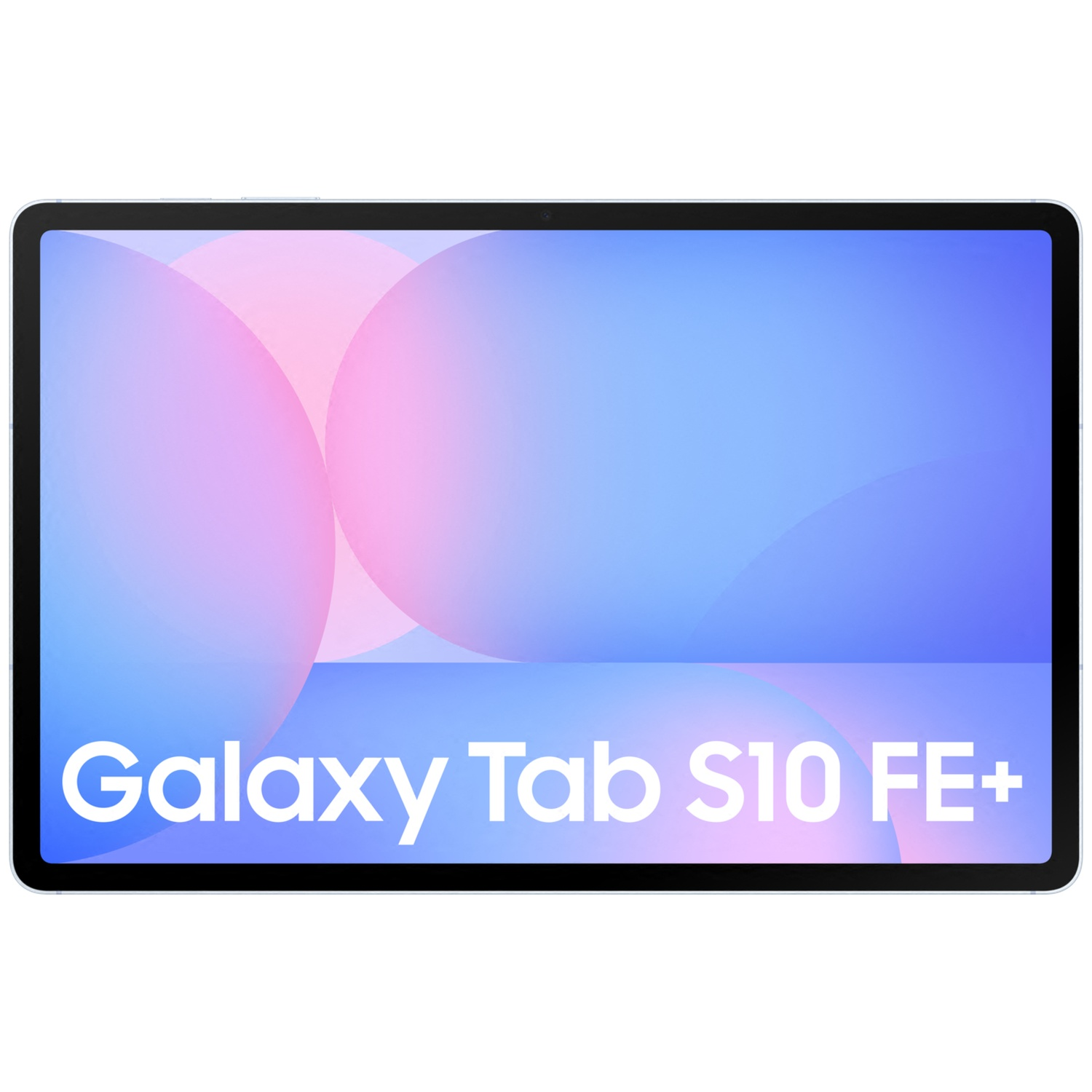 A Samsung Galaxy Tab S10 FE+ tablet with a stylish abstract background.