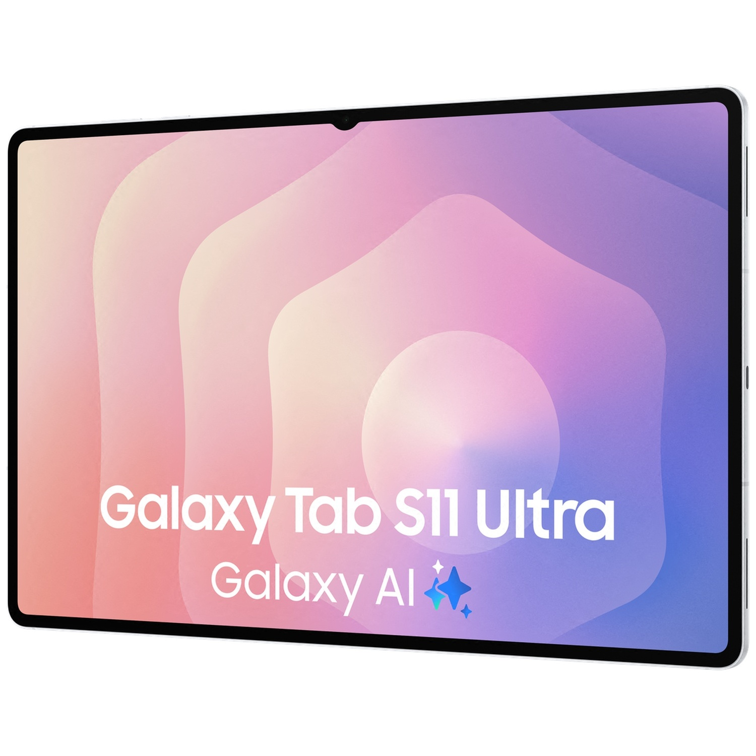 Une tablette affichant 'Galaxy Tab S11 Ultra' et 'Galaxy AI'.