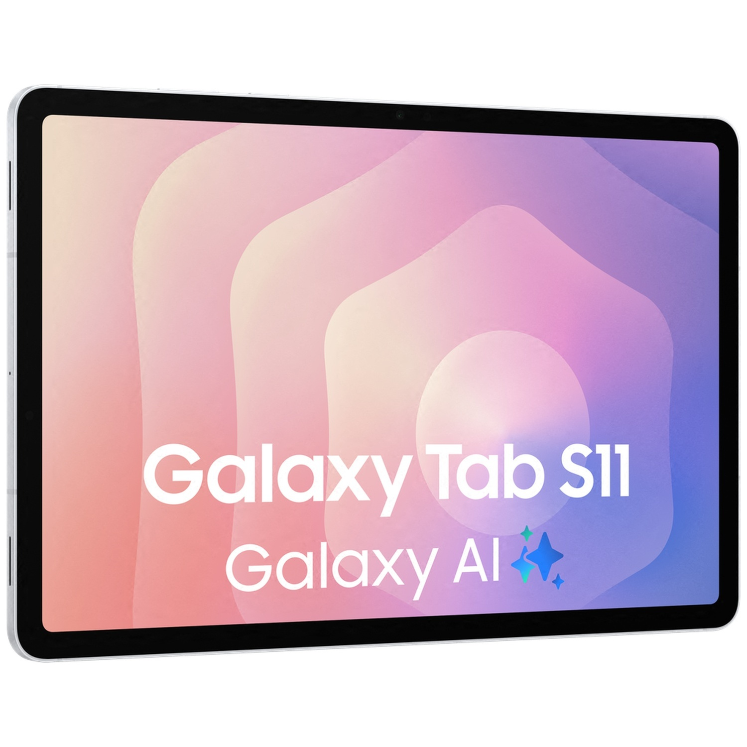 Une tablette affichant 'Galaxy Tab S11' et 'Galaxy AI'.
