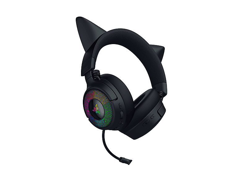 RAZER Kraken Kitty V3 Pro KBS Kulak Üstü Oyuncu Kulaklığı Siyah