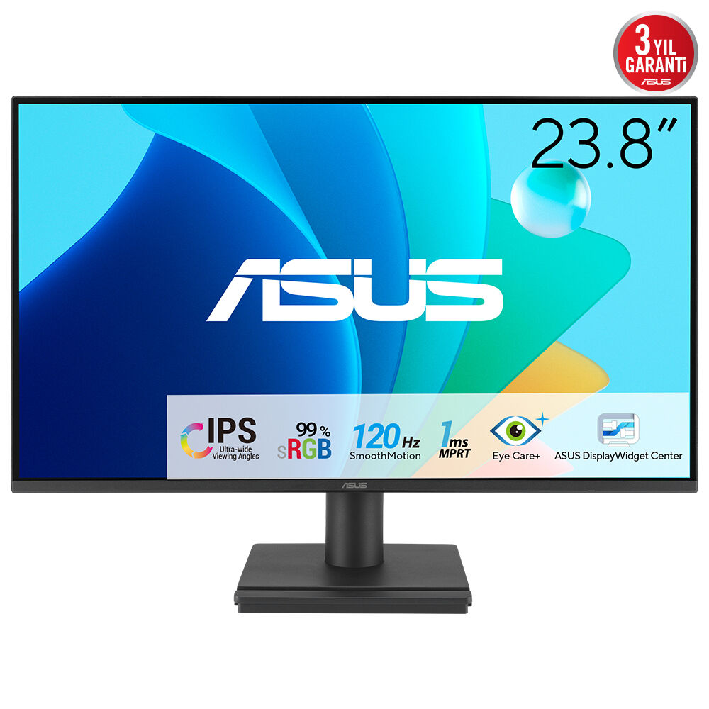 23,8-Zoll ASUS Monitor mit IPS, 120Hz, 1ms MPRT und Eye Care+. 3 Jahre Garantie.