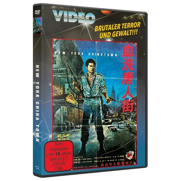 DVD-Hülle von 'New York Chinatown' mit Gewaltdarstellung und Altersfreigabe.