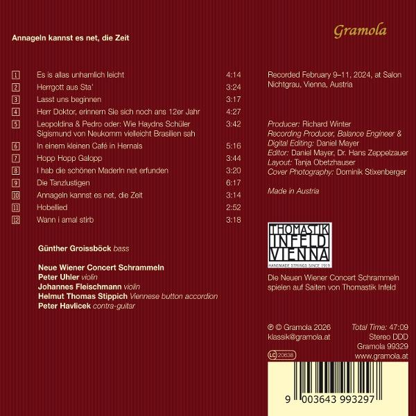 Album-Cover mit Songliste, Künstlern und Gramola-Logo.