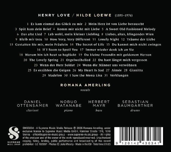 CD-Rückseite mit Titelliste, Künstlernamen und Label-Infos.