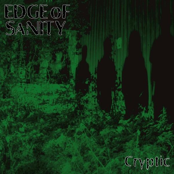 Album borító: 'Edge of Sanity Cryptic'. Emberek sziluettjei zöld, texturált háttér előtt.