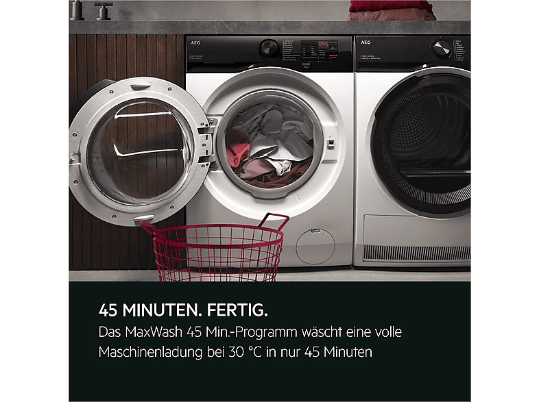 Thumbnail - AEG LR6F5E495 6000 Waschmaschine (9,0 kg, 1351 U/Min., A, Ja)