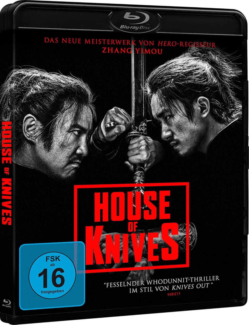 Blu-ray Cover: Zwei Männer mit Schwertern, Titel "House of Knives".