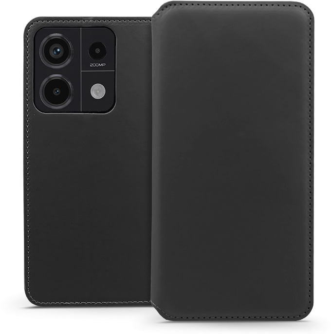 HAFFNER Xiaomi Redmi Note 13 Pro 5G/Poco X6 5G oldalra nyíló tok, fekete (HF277665)