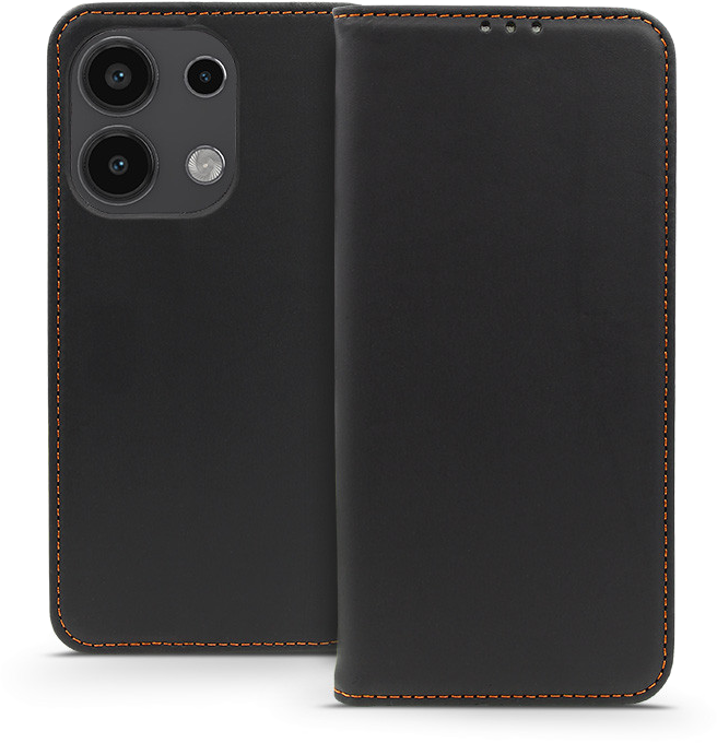 HAFFNER Xiaomi Redmi Note 13 4G oldalra nyíló tok, fekete (HF281297)